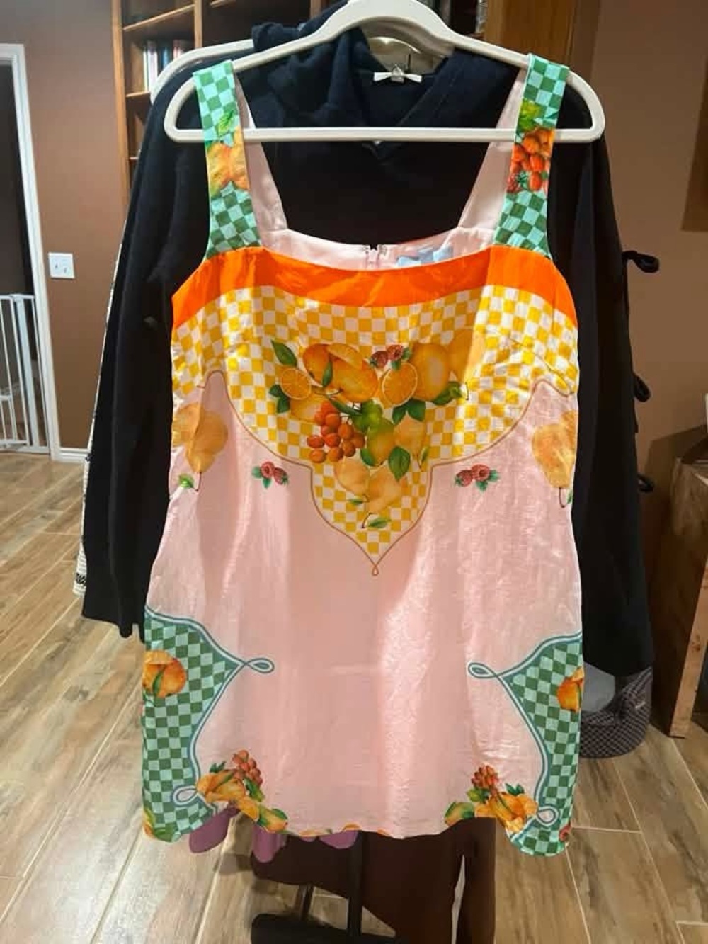 ANTONIO MELANI Pink Orange Green Lemon-Print Sundress
